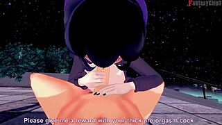 Fantasyking3.3D's public classroom romp with Hex Maniac trainer