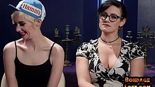Beautiful submissive women with great bodies and glasses share a dominant man’s cock