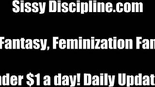 Bi crossdresser femdom BDSM action with crossdresser tube stars