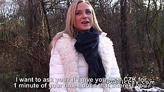 Young Czech beauty gets banged outside in POV video