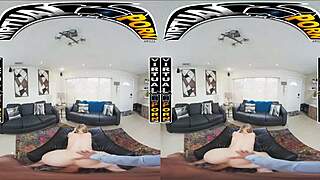 Beautiful blonde called Blake Blossom in virtual reality porn