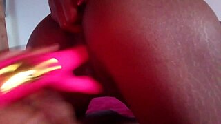 Playing with my pussy while I stimulate my ass