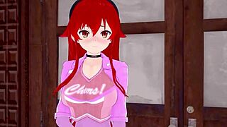 Eris gives a steamy gym blowjob in MUSHOKU!