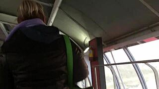 Street hidden camera captures a puffy nylon jacket wearing girl in action