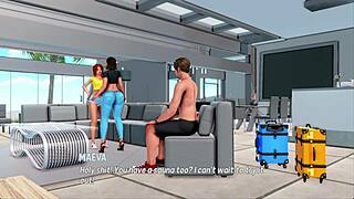 Horny stepmom seduces Max on the balcony in 3D