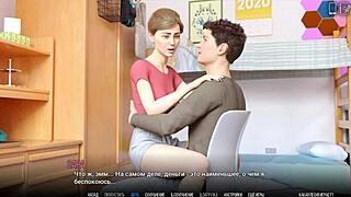3D animated video of a hot scene with an MILF in a gym environment