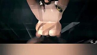 A mix of butch and straight porn in cartoon form with Tracer