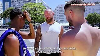 First-time college students from Rio have hot three woman action with a Russian tourist
