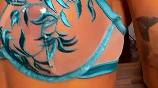 Monika Fox in sexy costume before porn shoot