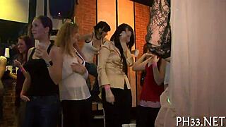 Hardcore group sex with mature women at a party
