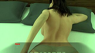 Hentai featuring a sexy lady in bed, animated