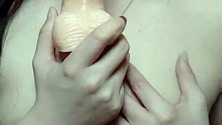 A slut’s pussy is torn by a 20 cm toy in Pink ink life