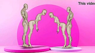 Cartoon porn with twin girls in doggy style