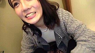 Beautiful Asian babe gets up close and personal
