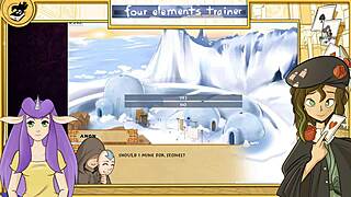 Hentai game featuring hot lesbians and big tits
