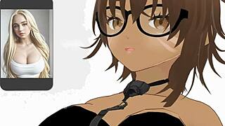 Missie's reactions to AI-generated SFW anime blonde girl