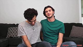 Straight boys try out gay sex with big cocks