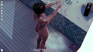 Hentai shower scene with big tits