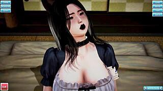 Beautiful girlfriend is a goth catgirl and gives great blow job