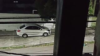 Public street bang with an insatiable wife and her lover