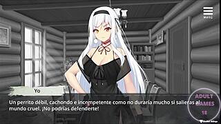 The witch’s erotic bondage in a hentai game