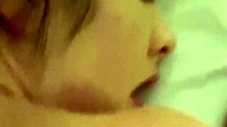 Narrow ass wife gets double facial and creampie surprise