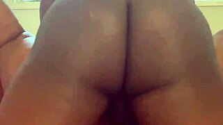 Black beauty gets her ass spanked with a big black cock