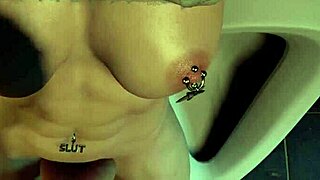 Wet and wild teen gets her ass pounded in the bathroom