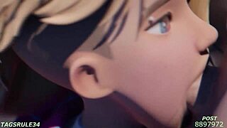 3D animated porn with Gwen Stacy from Spider-Man comics and other cartoons