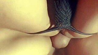 Two amateurs give a blowjob and a handjob with nipple sucking and analingus to one big cock