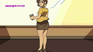 Huge barista delivers her ass instead of coffee