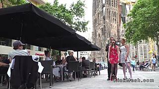 Public bar fun with double penetration and anal sex