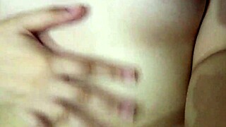 Solo masturbation session with tight pussy closeup shots