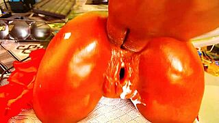 Fat ebony sex doll gets a big cock