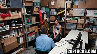 Caught shoplifting teen punished by gay cop in garage