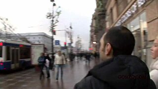 Dirty blonde Annys wild anal pickup in Prague