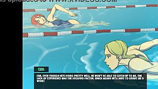 3D cartoon sex with babes in the pool