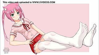 Femdom and soles fetish in this anime jerk off challenge