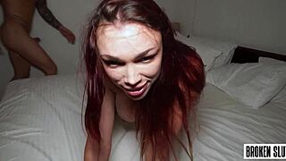 Mom with big breast gives rough ride to big cock in bedroom