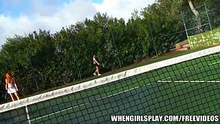 Taylor Vixen's steamy encounter with a busty tennis player