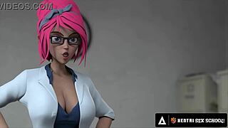 Horny students learn sex techniques from busty teacher