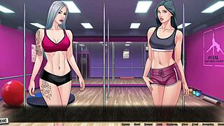 Finger play and anal sex in a cartoon video