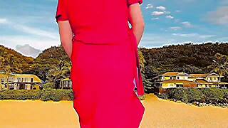 Sissy crossdresser shows off big ass in homemade video