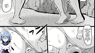 Hentai gameplay with a beach theme and ecchi content