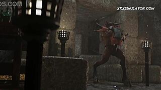Amazonian mist: Lara Croft's rough anal 3D hentai experience