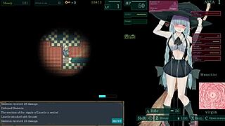 Hentai game with a sexy witch in a dungeon RPG game