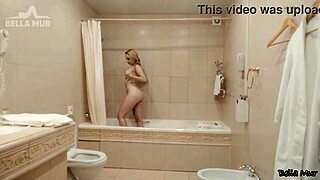 Shaved pussy gets wet and wild in this solo scene
