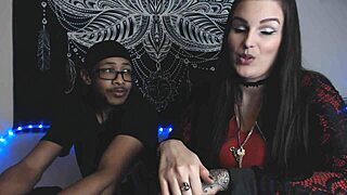 Kinky webcam action with tattooed MILF and cuckold