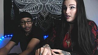 Kinky webcam action with tattooed MILF and cuckold