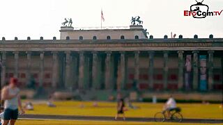 Public blind date with young German housewife turns kinky